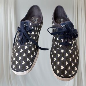 Keds X Taylor Swift Navy Blue Heart Print Women's Size 8.5